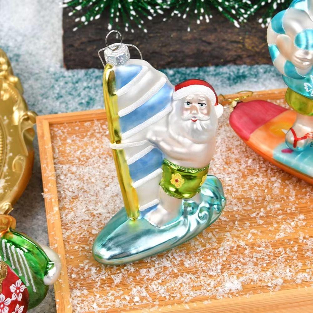 Bunte Weihnachtskugeln Glas Bemalt Weihnachtsbaum Anhänger Szenenanordnung