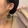 Light Luxury Tassel Dangle Earrings Exaggerated Vintage Earrings Rhinestone Peacock Earrings  Girls