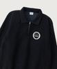 Champion Reverse Weave Baseball Patch Regular Fit Fleece-Lined Half Zip Off Black