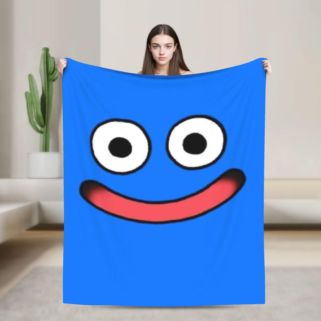 Dragon Quest Slime Face Blanket Quality Super Soft  Throw Blanket Winter Airplane Travel Bedroom Novelty Bedspread