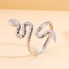 Retro Punk Snake Design Adjustable Stainless Steel Ring