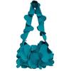 Fashion Korean Petal Underarm Bag 3D Flower PU Leather Armpit Purse Shoulder Bags Women Solid Color Fabric Hobos Crossbody Bag