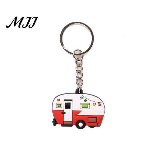 Cartoon Schlüsselanhänger Wohnmobil Form Schlüsselanhänger, Kontrastfarbene Schlüsselanhänger Zubehör für Langlebige Reiseanhänger, Emailliertes Metall Retro Wohnmobil