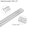 HARFINGTON Stainless Steel Ruler, 120cm/48" Long X 1/20" Thick X 1-1/2" Wide, Metric Straight Edge Measuring Tool for Woodworking, Painting, and Craft