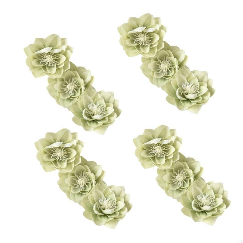 Curtain Holders with Flower Pattern Curtain Tiebacks, Easy Installation Curtain Tie Not Require Tools Set of 4 X3UC