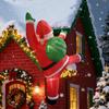 Christmas Inflatable Climbing Santa Built in LED Blowup Hanging with Gift Bag Outdoor