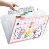 A4 Accordion Folder: Student Test Paper Holder with 12 Pockets, 8 Pockets Cute Transparent Organizer.
