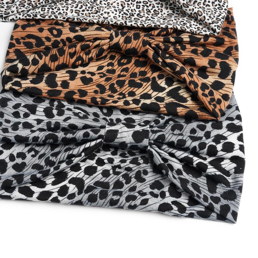 Geknotetes Stirnband mit Leoparden- und Zebra-Print – Sexy elastisches Sport-Stirnband für Damen