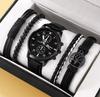 Men's 3-Piece Business Gift Set: Watch, Bracelet, and Necklace for Holidays or Birthdays