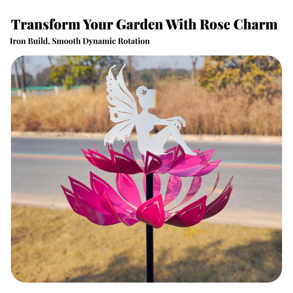 Lotus Wind with Fairy Moving Yard Decor Decorative for Patio