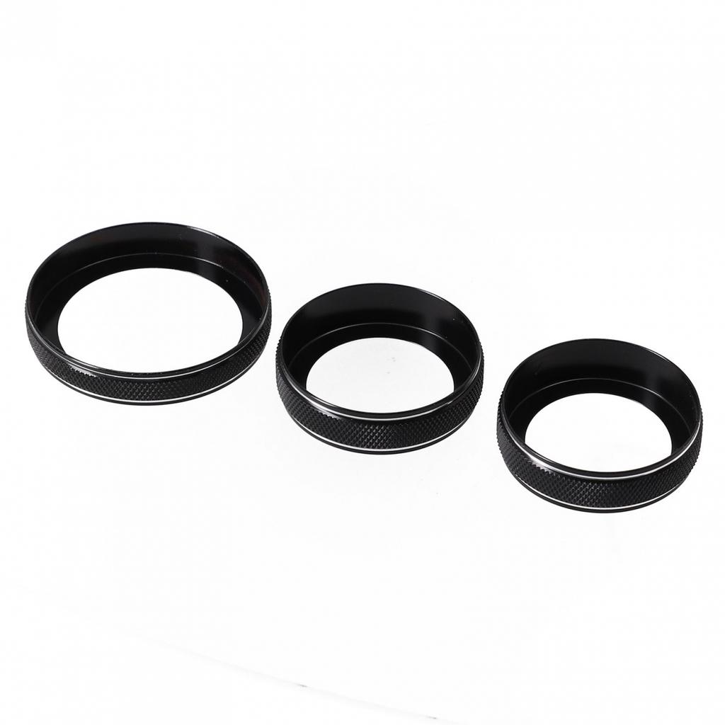 3st Knoppringskydd AC Radio Strömbrytare Trim Svart För Jeep Grand