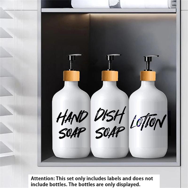 Etichette Di Stoccaggio Impermeabili - 24 Pezzi Per Shampoo, Bagnoschiuma, Lozioni, Bianco E Nero - Foto 6