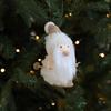 White Plush Doll Christmas Tree Ornament Cute Hanging Decoration For Christmas Holiday Decor Christmas Doll Hanging Decor