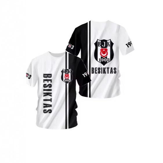 Turkey Besiktas Istanbul Football T-Shirt 3D Printed Summer Y2K Graphic T-Shirt Extra Large