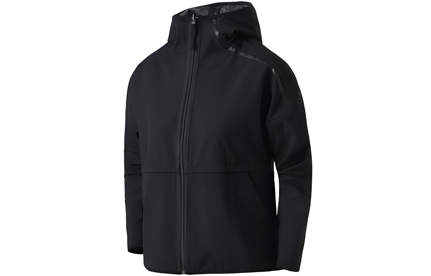 Adidas Sweatshirts Unisex Black Hooded Moderate Cardigan CF1464 XS