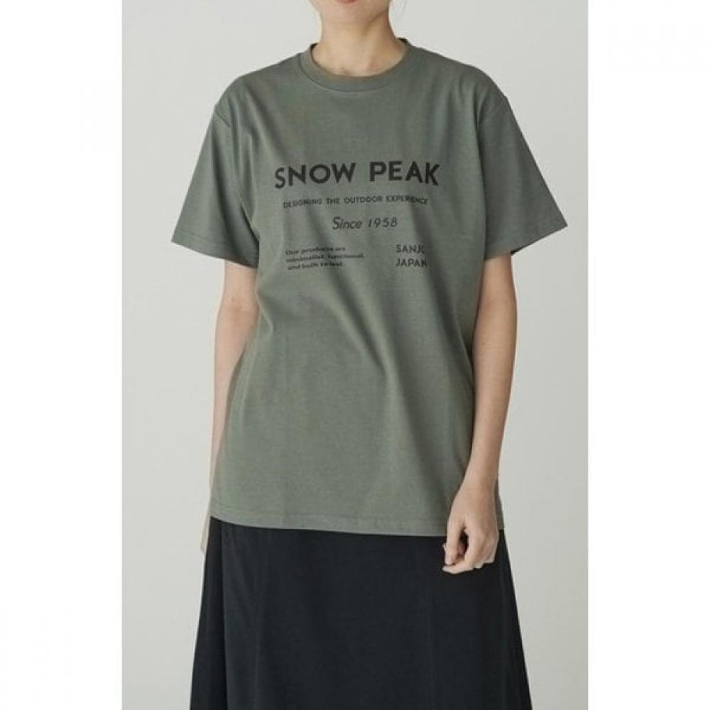 Tričko Snow Peak SP Typography TS 24AU10102FG Foliage S Velikost [outdoorový střih, šití pro muže]