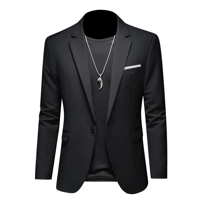 Blazer Masculino Branco Slim Fit de Botão Único