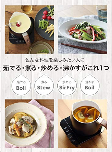 CB Japan IH Cooking Heater, Black, 500W, Tabletop Pot and Kettle, Comtool