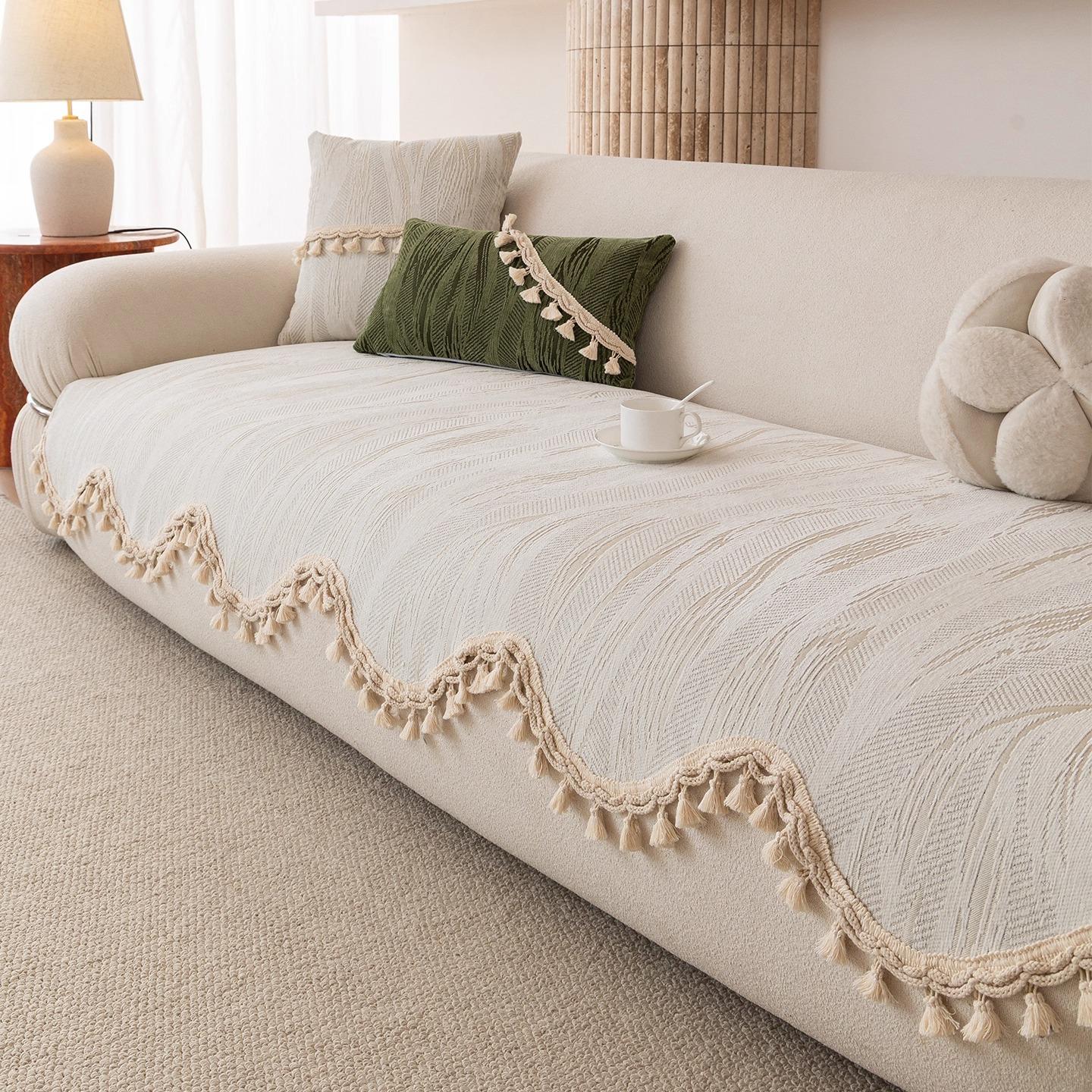 

Special-shaped irregular chenille sofa cushion 2025 new one-piece high-end living room non-slip sofa cushion 30 * 50cm Waist Pillowcase