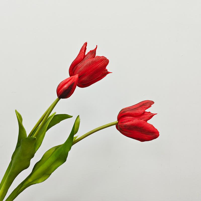 Tulip Simulation Flower, Wedding Artificial Flower Furniture Ornament Photography Prop Feel Simulation Tulip