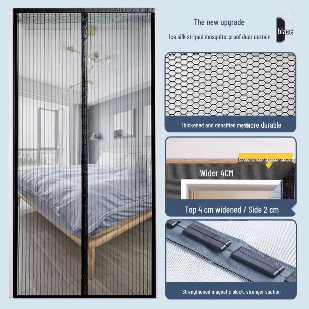 Magnetic Anti-Mosquito Velcro Door Curtain for Living Room Partition