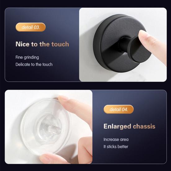 Suction Cup Hooks No Drill Wall Hooks Removable Heavy-duty Stainless Steel Hooks for Bathroom Shower Towels Door Wreaths Glass Window