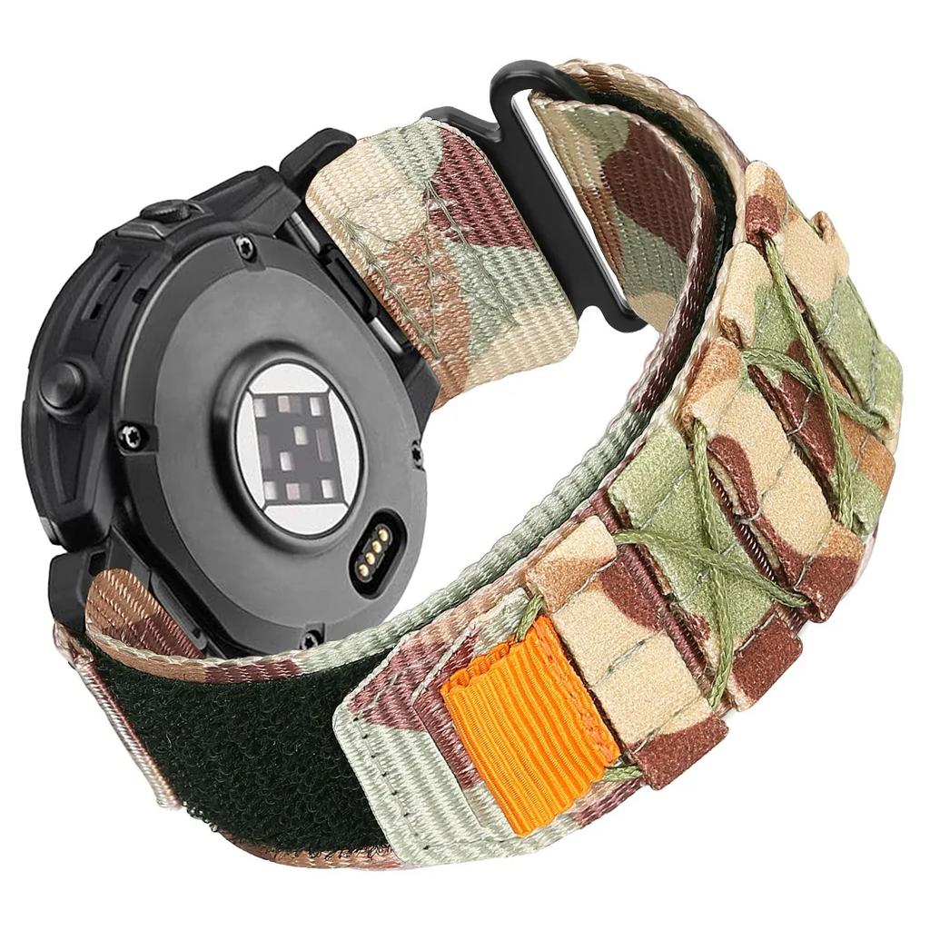 22mm 26mm Nylon Loop Strap for Garmin Fenix  7 6 Pro 7X 6X Pro 5X 5X Plus Epix Pro/Tactix SmartBand Bracelet Watch Accessories