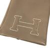 Hermes H202053G H Logo Bastille Accessories Gloves Leather Etoupe Gray Unused