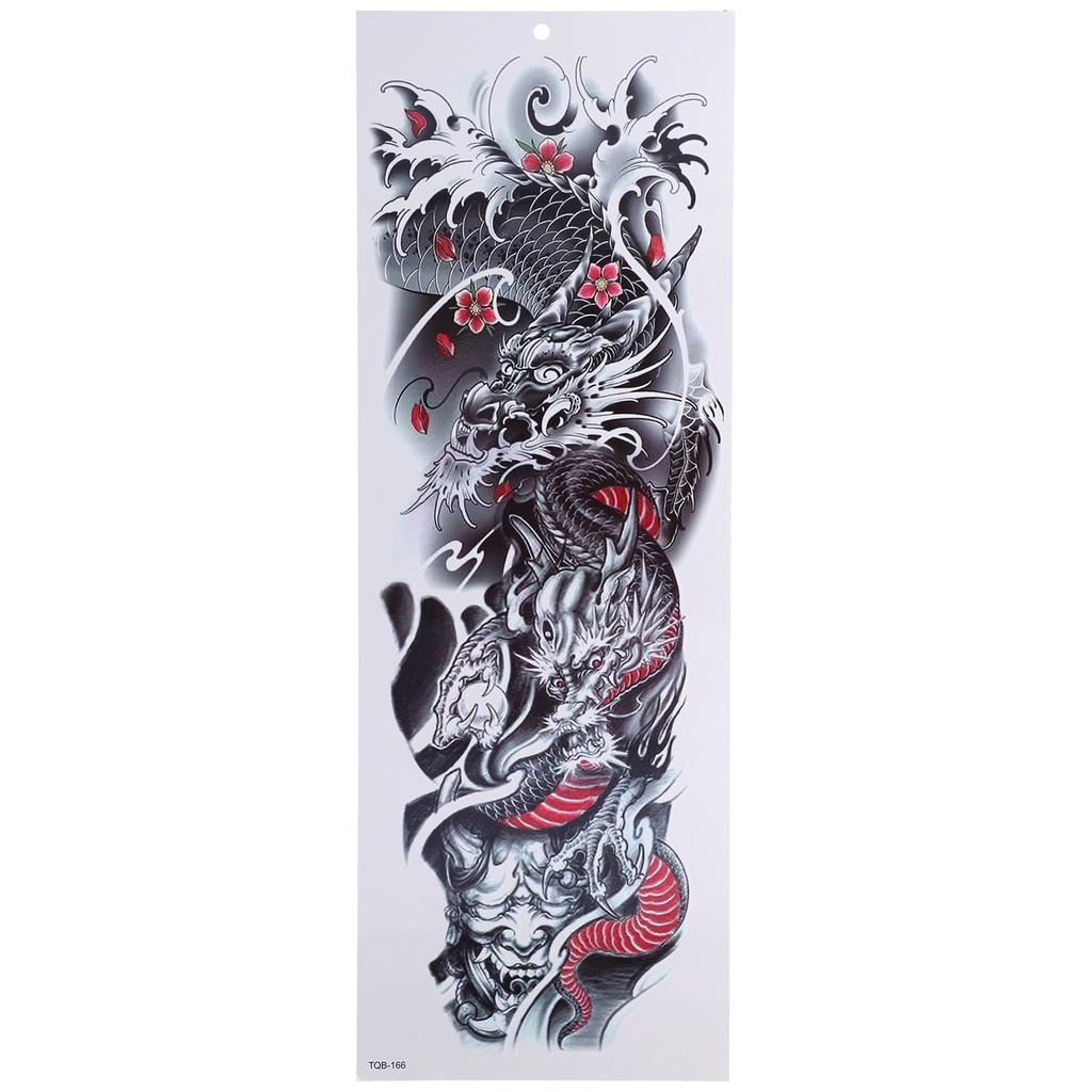 8 Sheets Full Sleeve Temporary Tattoos Watrproof Full Arm Fake Sleeve Tattoos Stickers Body Art for Women Man