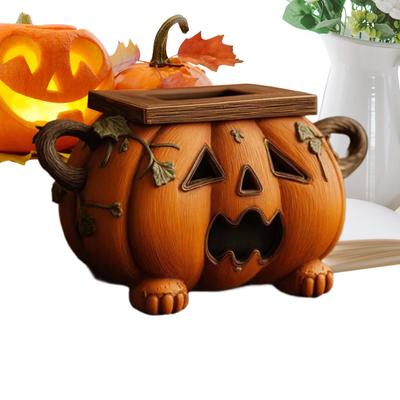 Halloween Kürbis Taschentuchboxhalter Halloween süße gruselige Kürbis Taschentuchbox Halloween Innendekoration Horrorstil Taschentuchbox