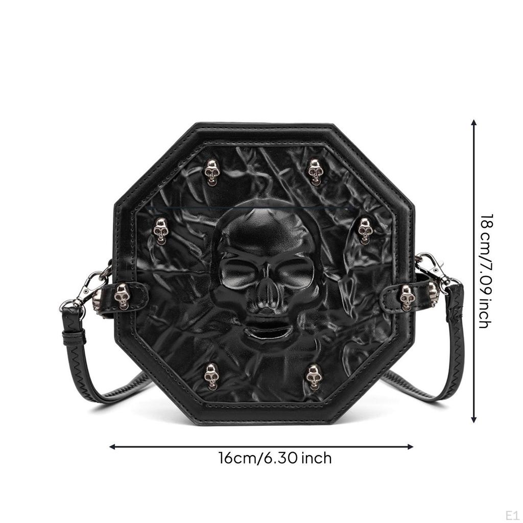 Halloween Casket Crossbody Bag | Glossy PU Leather, Gothic, Bag, for Parties
