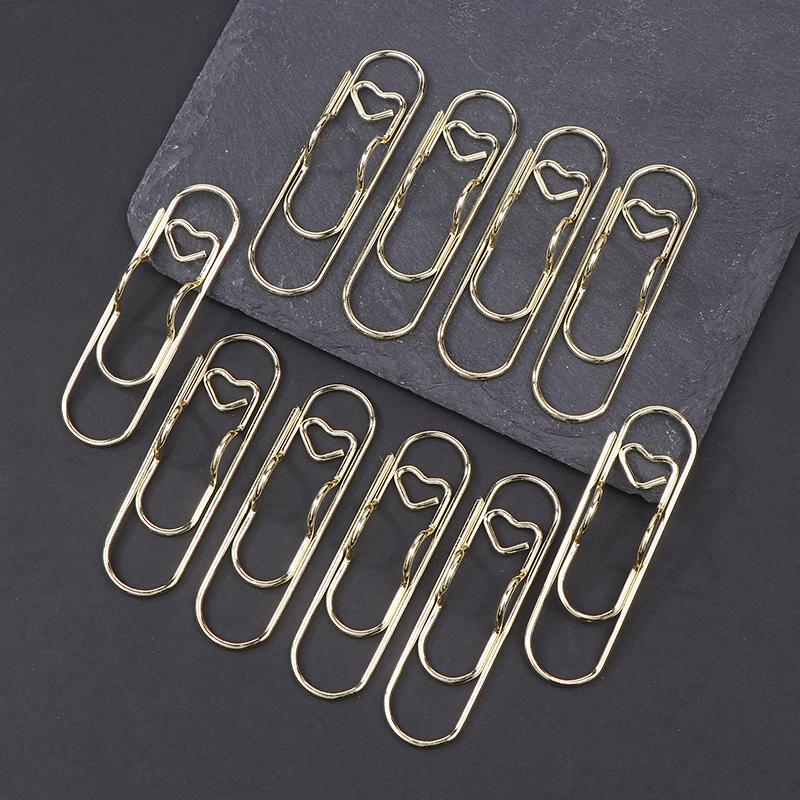 10Pcs Metal Pen Holder Clip Paper Clips Bookmarks Photo Memo Ticket Clip For Notebooks Paper Clips Office Stationery Tool