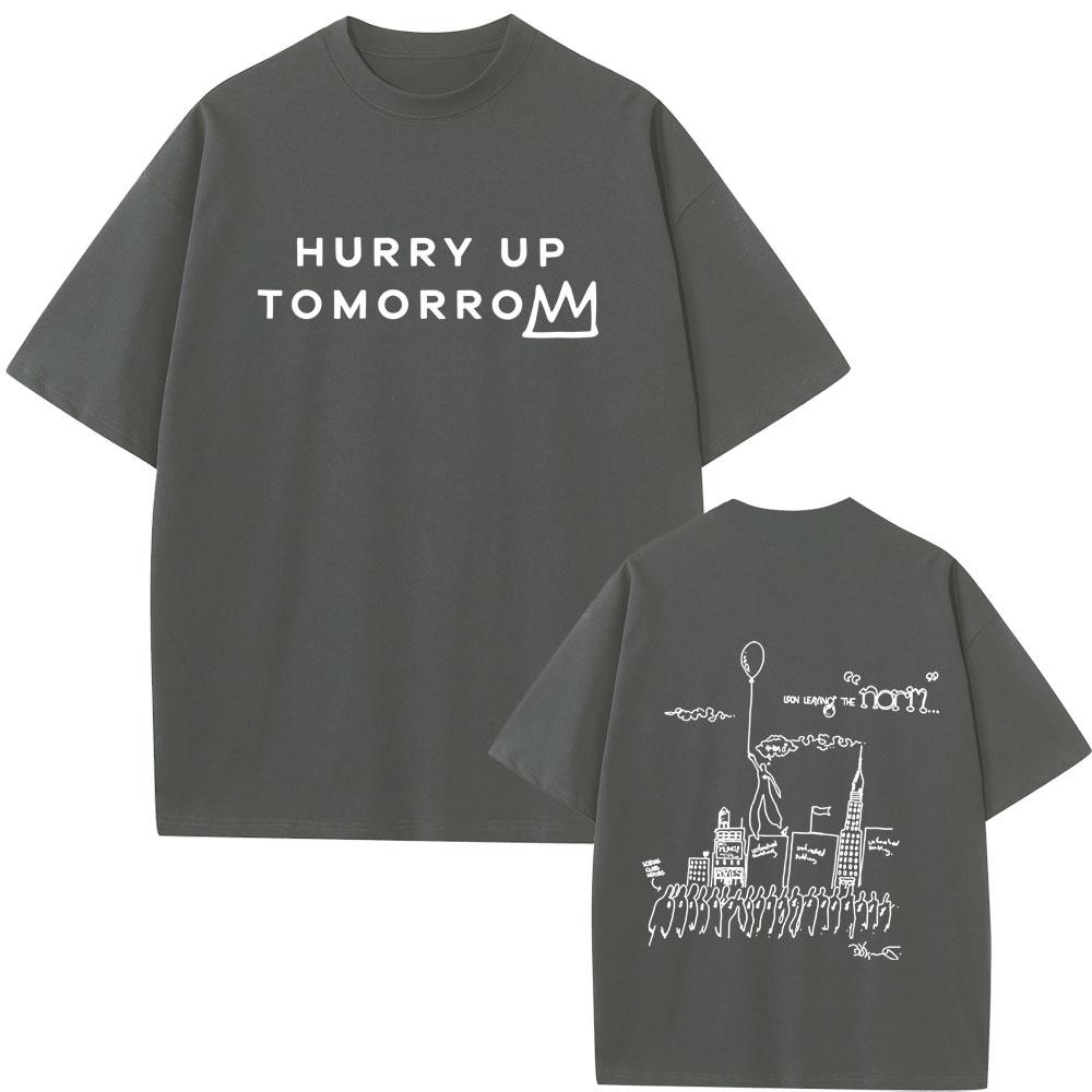 Limited Rapper The Weeknd Tshirt Hurry Up Tomorrow Graphic T Shirt Unisex Women Hip Hop Fashion Oversized Tshirts Unisex Streetwear