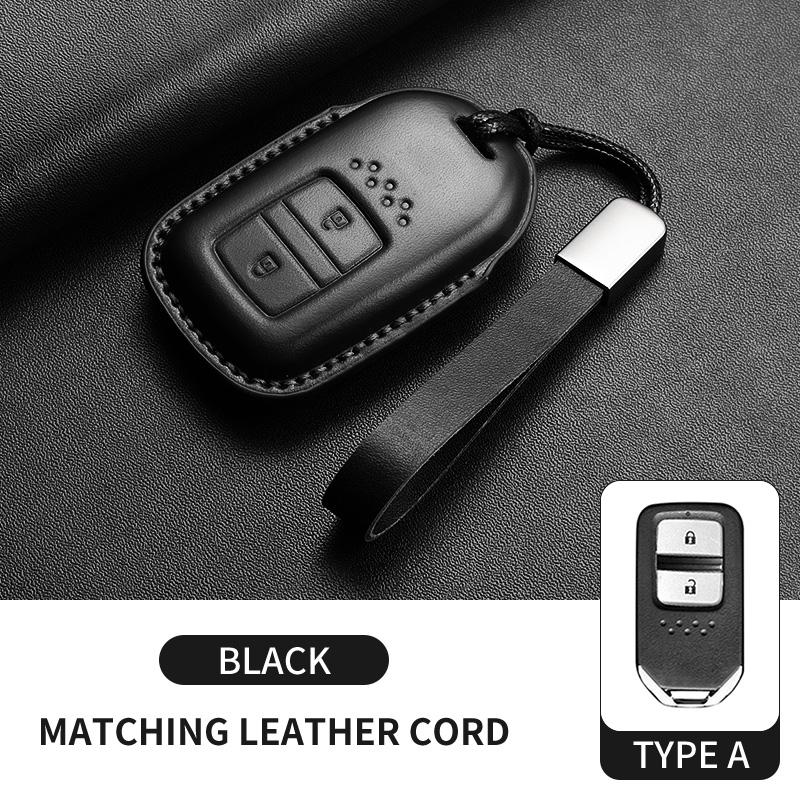 Leather Car Key Case Cover for Honda Odyssey Xrv Civic HR-V Crv Accord Integra Durable Car Key Fob Shell Decorative Accessories