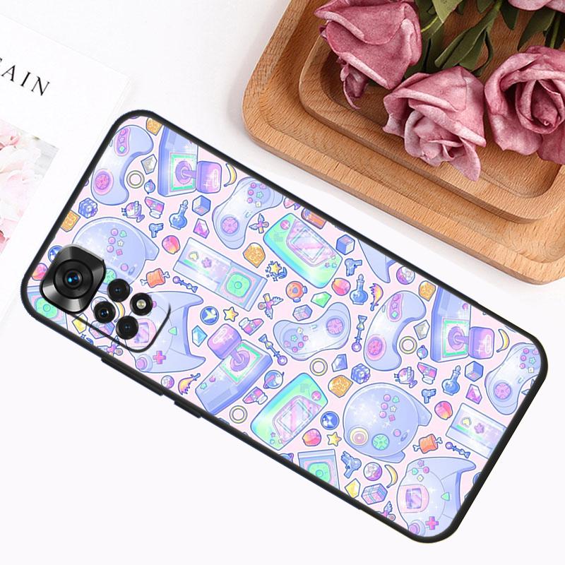 

90s Sweet Kawaii Game Controller Case For Xiaomi Redmi Note 14 Pro 13 12 11 9 10 9S 10S 11S 12S Redmi 14C 13C 10C 12C Cover Redmi Note 10 4G