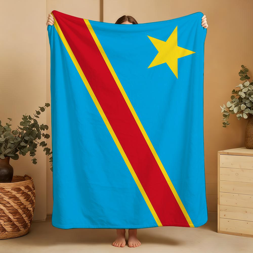 N-NationS D-DemocraticS Republic Congo Blanket Throw Super Cosy Plush Living Room Sofa Couch Childish Birthday Gifts