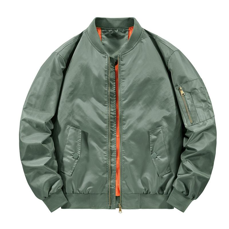 

Джерело Ma1 Куртка-бомбер Outdoor Casual Чоловіча весна та осінь Нова японська куртка Бейсбольна форма Чоловіча 3XL світло-зелений колір