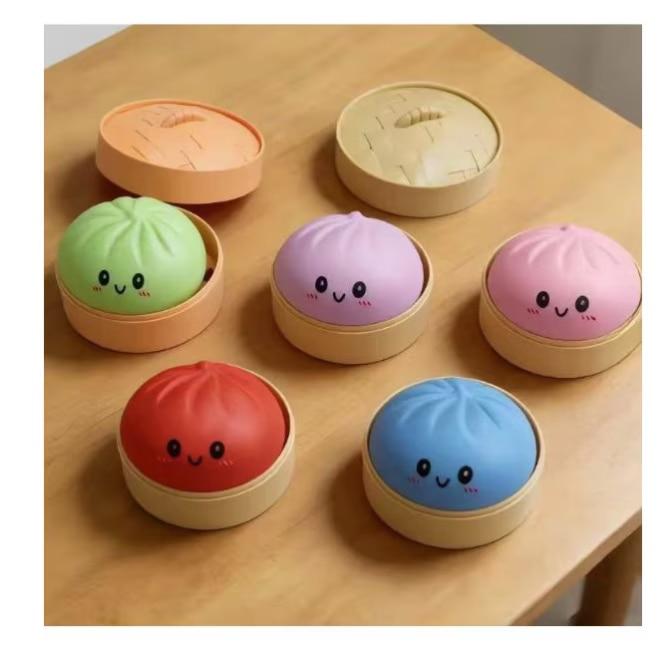Interactive Kids Toy Squishy Glitter Dumpling Cute Design Multicolor 10x10cm
