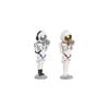 Figurine décorative astronaute - Home ESPRIT - Multicolore - 11x7x25 cm - Femme astronaute - Lot de 2 - Dorée