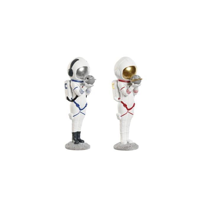 Figurine décorative astronaute - Home ESPRIT - Multicolore - 11x7x25 cm - Femme astronaute - Lot de 2 - Dorée