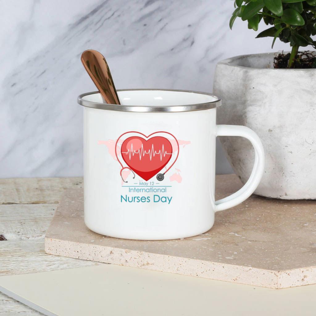 Best Nurse Ever Enamel Mug Cups With Handle It A Beautiful Day To Save Lives Nurse Aunt Birthday Perfect Gifts for Nurses Day