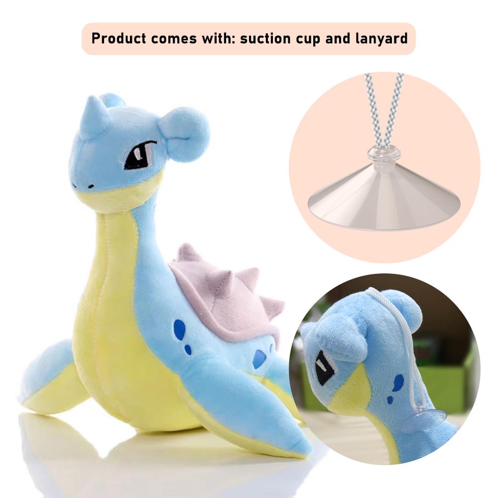 Kawaii Lapras Stuffed Toys Cartoon Cute Water Sprit Plush Dolls Throw Pillow Birthday Gift For Kids Friends Boys