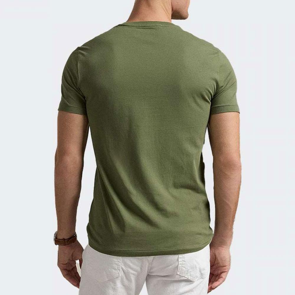 Polo Ralph Lauren Color Block Logo Embroidered Crew Neck Short Sleeve T-Shirt Men Tops Green 710671438-389