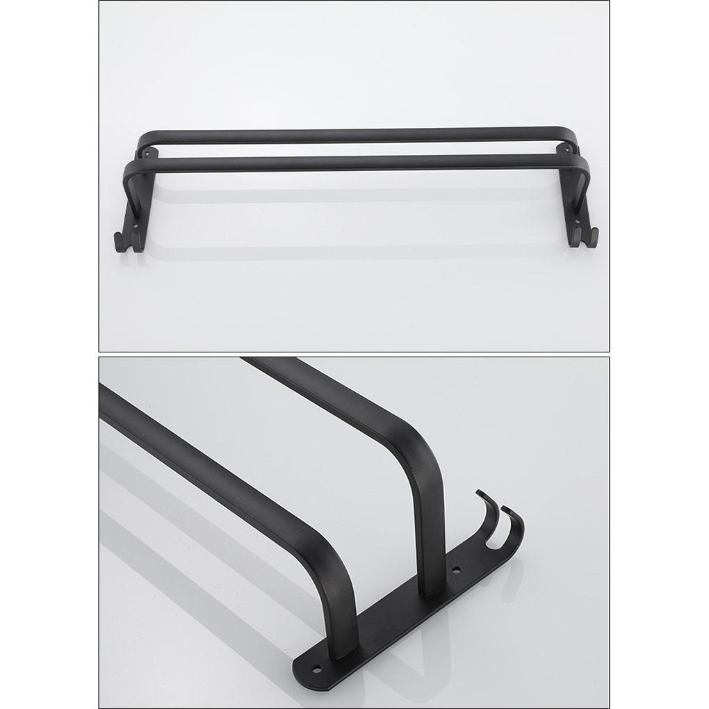 Towel Hanger With Hook Wall 3-Layers Bar Punch-Free Storage Rack Bathroom Toilet Shower Room Holder Accessories
