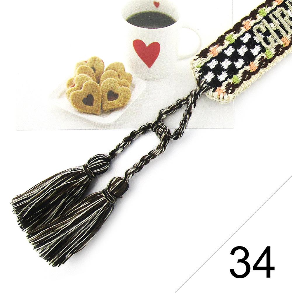 Custom Bohemian Embroidered Bracelet with Tassel and Woven Rope - Handmade Jewelry for Couples and Women