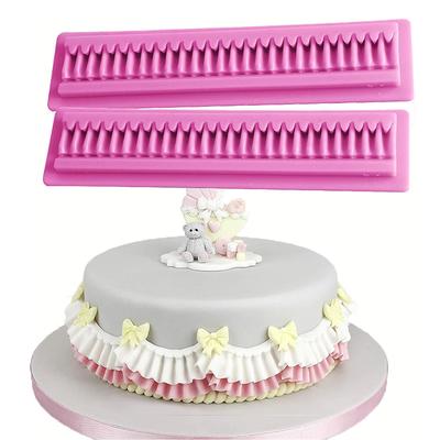 Forma Fondantowa do Dekoracji Tortu Plisowana Koronka Fale Forma Falbana Spódnicy Marszczenie Sugarcraft Baby Shower Akcesoria Kuchenne Narzędzia Cukiernicze