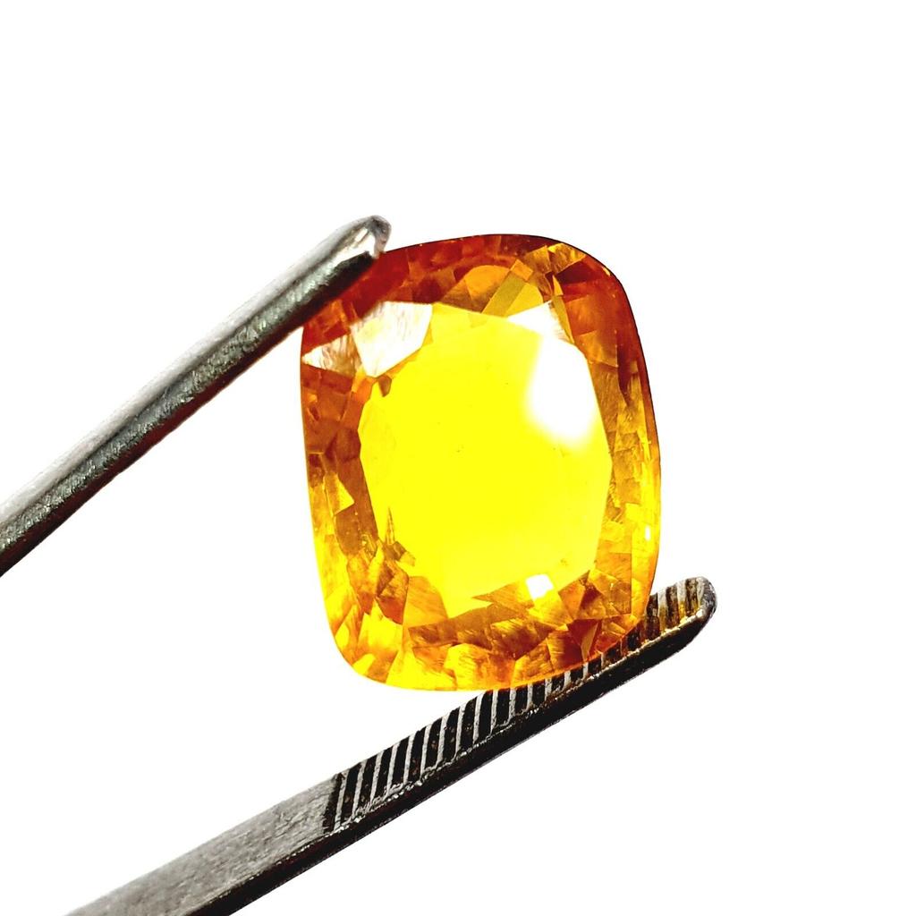 Certified Yellow Citrine 13 Ct Cushion Shape Faceted Cut Loose Gemstone