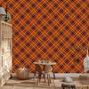 Halloween Plaid Wallpaper Orange and Red 50x1000