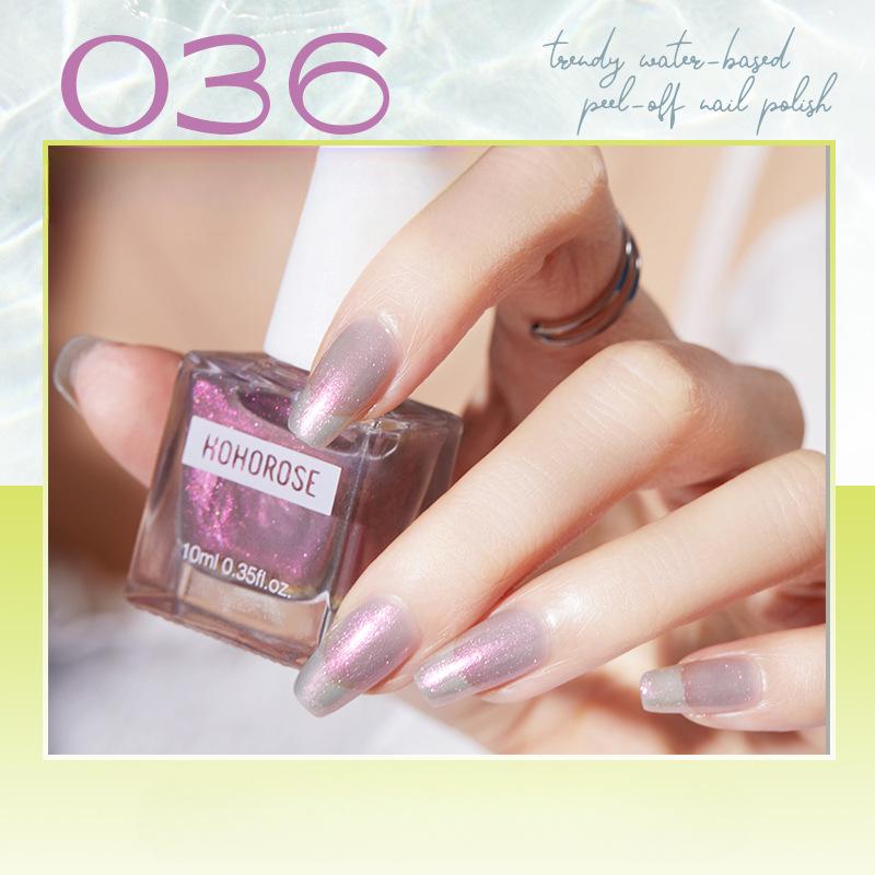 HOHOROSE Oja nouă pe bază de apă Uscare rapidă Fără coacere Lacrimă Albire Nail Art