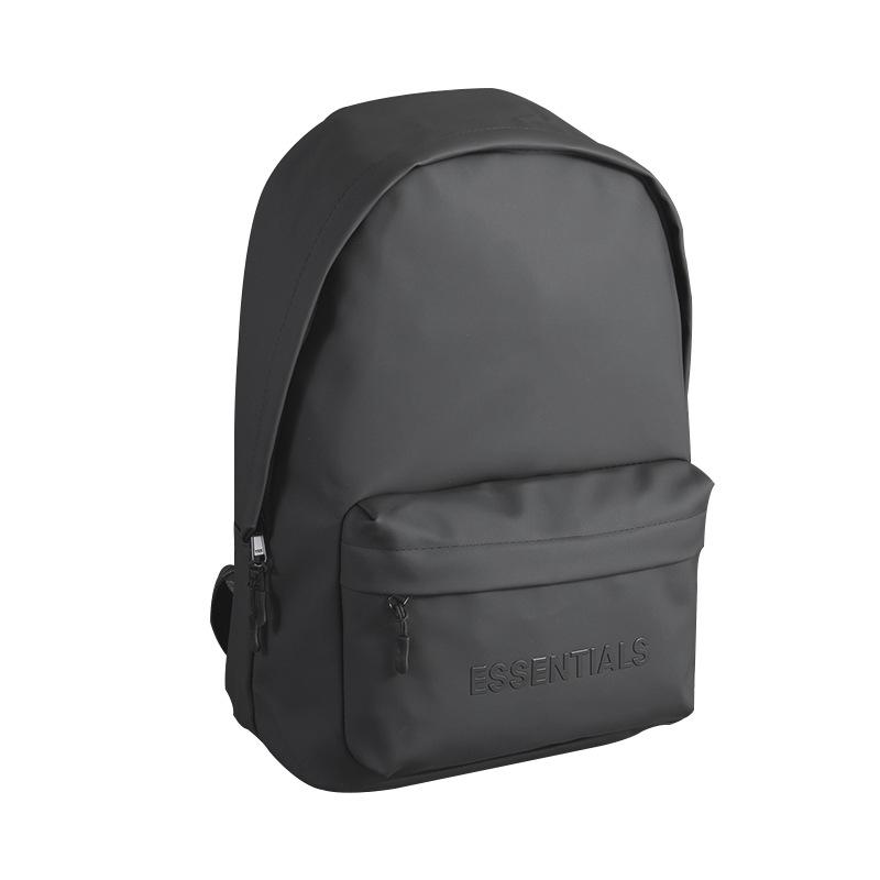 Leather material anti-splashing backpack feels niche Backpack men's and women's college style school bag prevents splashing